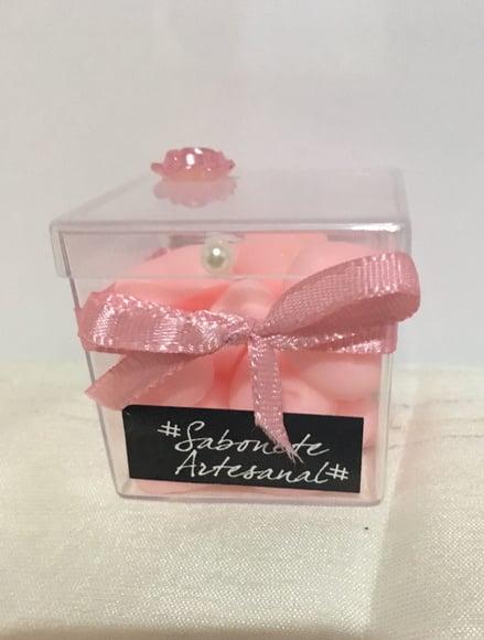 Caixa Decorada de sabonetes mini coração