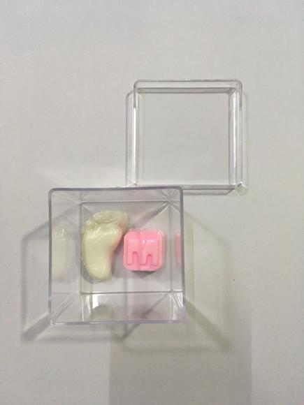 Caixas com 2 Mini Sabonetes e com Tag