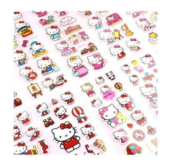 Kit 02 Cartelas de Adesivos Hello Kitty Bolha Alto Relevo ~