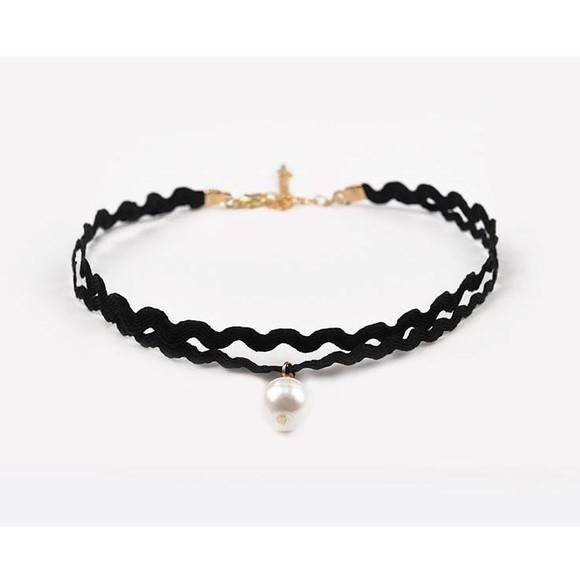 Kit 04 Gargantilha Chocker Colar Preto Bijoux ~
