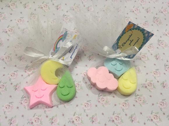 Kit Chuva de Amor Chuva de Bençãos no Tule com Tag