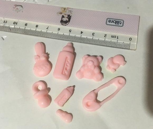 MIni sabonetes chá de bebê para latinha
