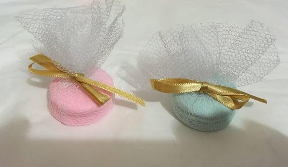 Sabonete 2 Macarons no Tule com Tag