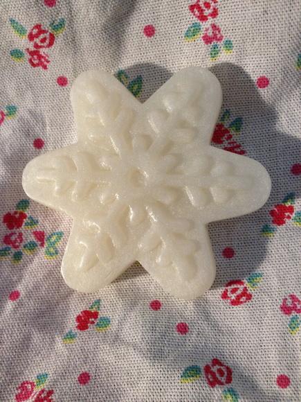 Sabonete Artesanal Flocos de Neve Frozen (7cm) /