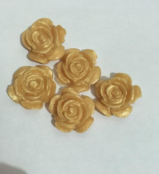 Sabonete Artesanal Mini Flor Mini Rosa Perolada ~