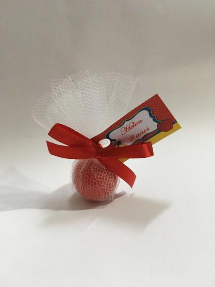 Sabonete Artesanal Mini Maça no Tule com Tag ~
