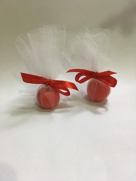 Sabonete Artesanal Mini Maça no Tule com Tag ~
