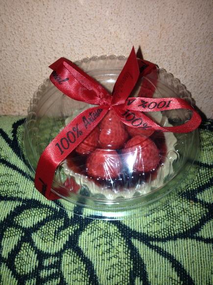 Sabonete Artesanal Torta de Morango (8 cm)