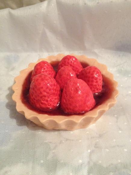Sabonete Artesanal Torta de Morango (8 cm)
