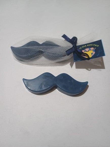 Sabonete Bigode no Tule com Tag Dia dos Pais Novembro Azul