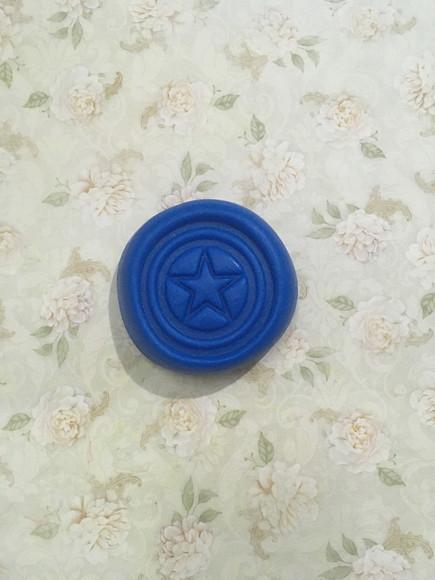 Sabonete Capitão América Escudo no Tule com Tag