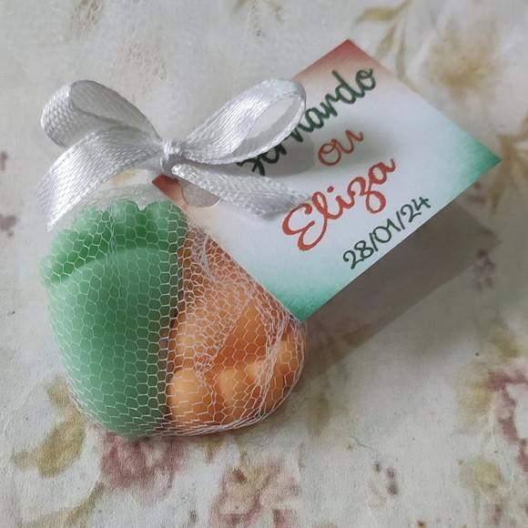 Sabonete Chá Revelação Par de Pés Pezinho Lembrancinha ~
