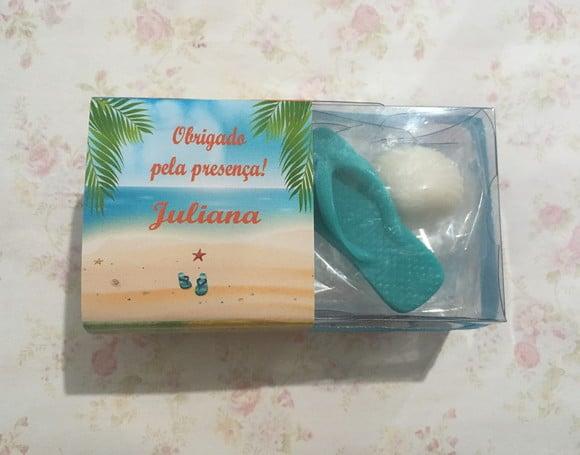 Sabonete Chinelo e Concha na Caixa