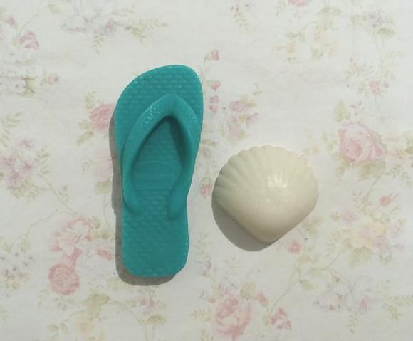 Sabonete Chinelo e Concha na Caixa