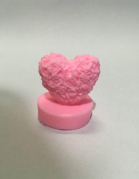 Sabonete coração 3d na base