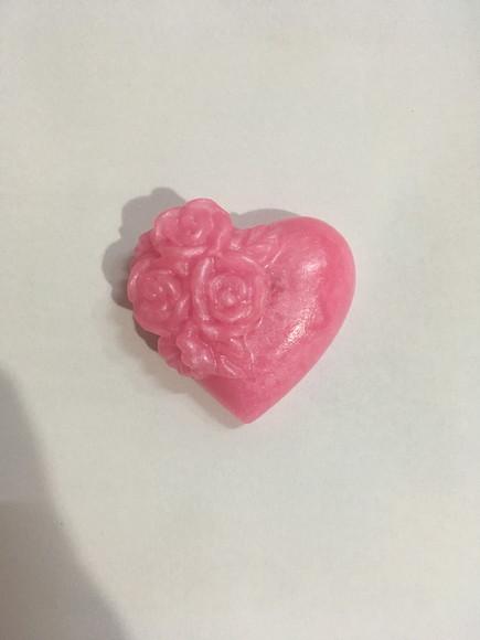 Sabonete Coração com Flor Dia das Mãe