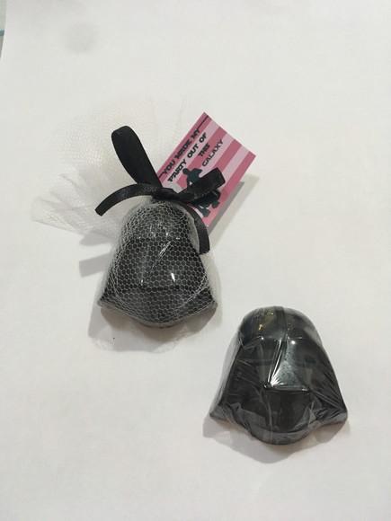 Sabonete Darth Vader Star Wars no tule com tag