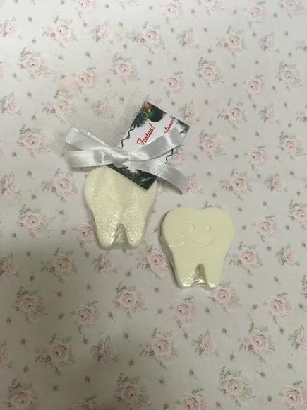 Sabonete Dente no Tule com Tag /