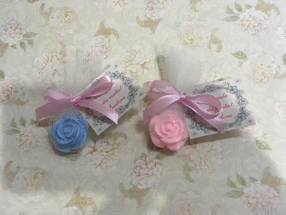Sabonete Mini Flor no Tule com Tag /