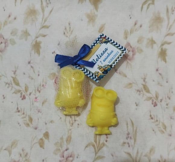 Sabonete Minion Minions Meu Malvado Favorito Tule e Tag /