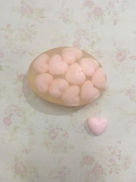 Sabonete oval Barra com corações ou coroas