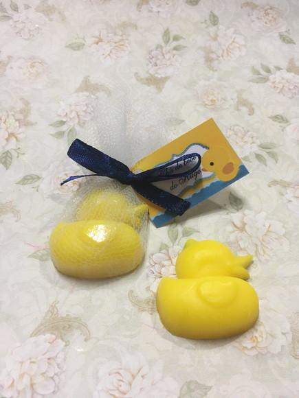 Sabonete Pato Patinho no Tule com Tag /
