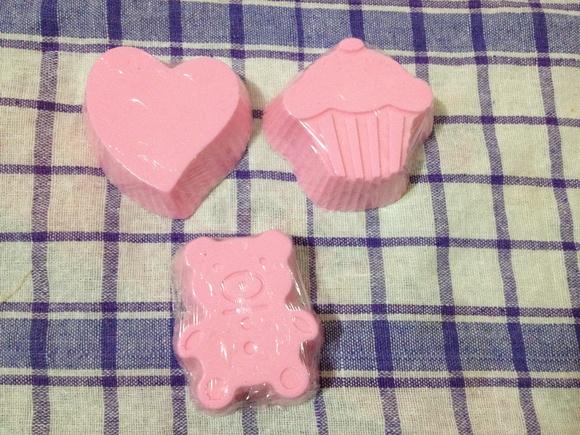 Sabonete Urso cupcake ou coração grande (unidade)