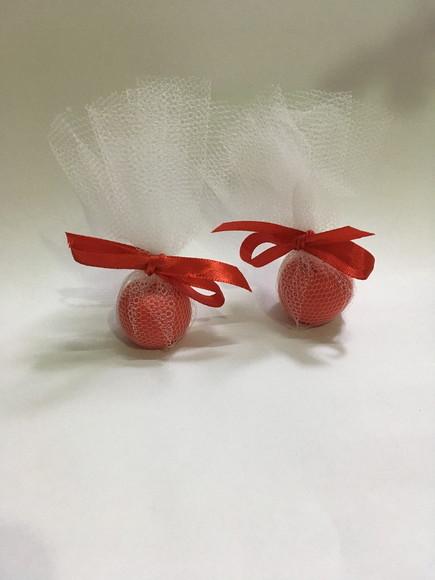 Sabonetes Artesanal Maça no Tule com Tag ~