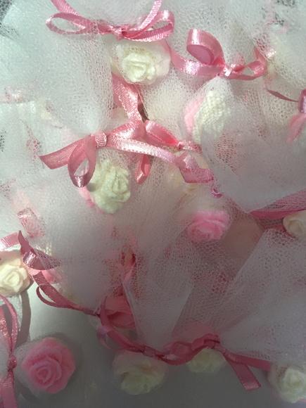 Sabonetes flor no tule