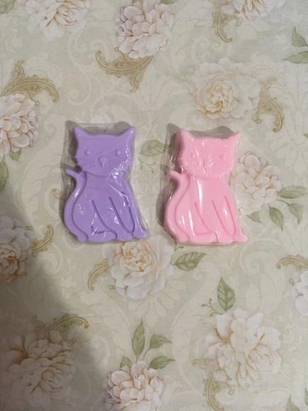 Sabonetes Gato Sentado no Tule com Tag