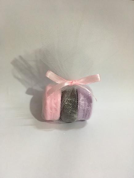 sabonetes macarons (3 macarons no tule)