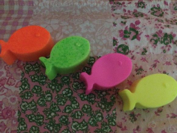 Sabonetes Mini Peixe com 1 Olho Móvel no Tule com Tag