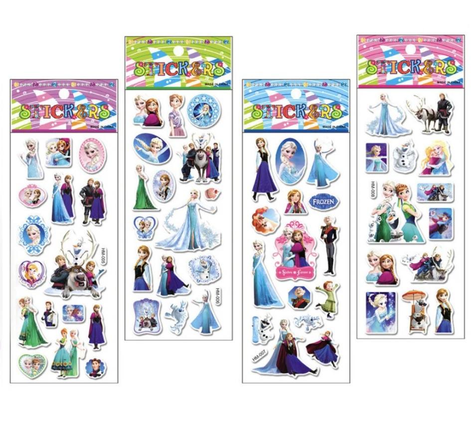 02 Cartelas de Adesivos Frozen 3d Bolha Alto Relevo ~