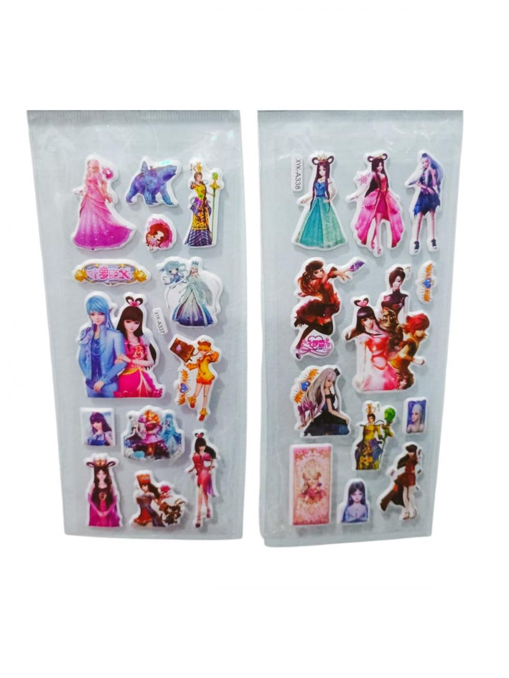 Kit 03 Cartelas de Adesivos 3d Mangá Yeloli Ye Luoli Bolha Alto 