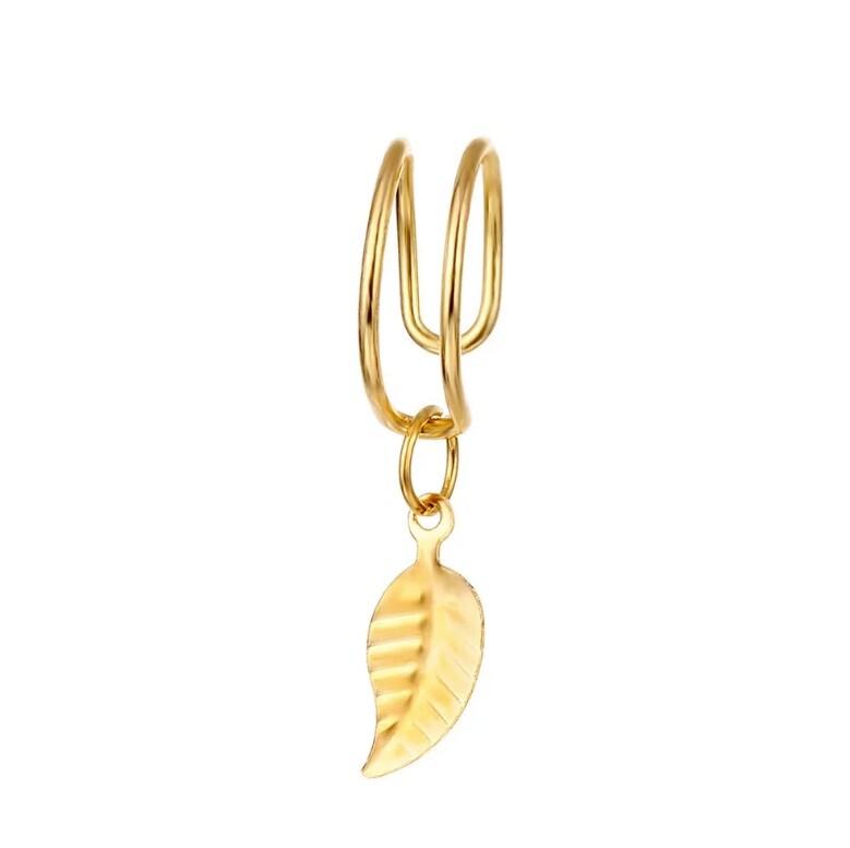 Kit 05 Piercing Auricular Fake na cor Dourado