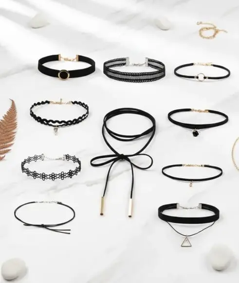 01 Chocker Gargantilha Cordão Bijoux - Vários Modelos ~
