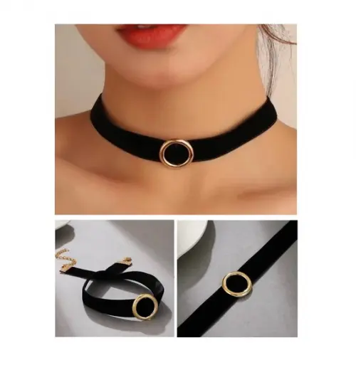 01 Chocker Gargantilha Cordão Bijoux - Vários Modelos ~