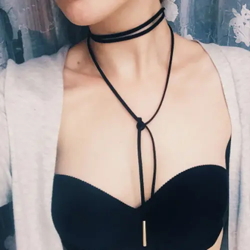 01 Chocker Gargantilha Cordão Bijoux - Vários Modelos ~