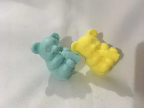 100 sabonetes bebê urso + 100 letras + 100 corações