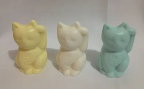 30 Sabonete Gato da Sorte no Tule com Tag