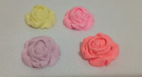 40 Kits Sabonetes 2 Mini Rosa no Tule com Tag