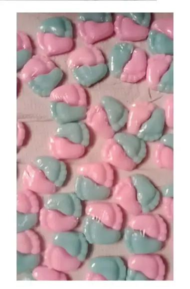 50 Pares de Sabonetes Pezinho Pés Chá de Bebê /