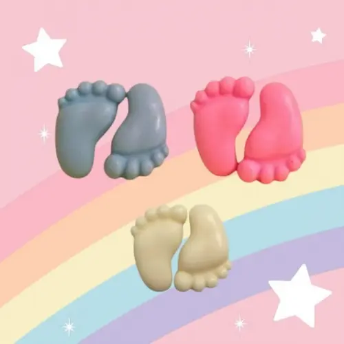 50 Pares de Sabonetes Pezinho Pés Chá de Bebê /