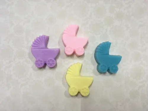 50 Sabonete Mini Carrinho de Bebê Nascimento Chá de Bebê /