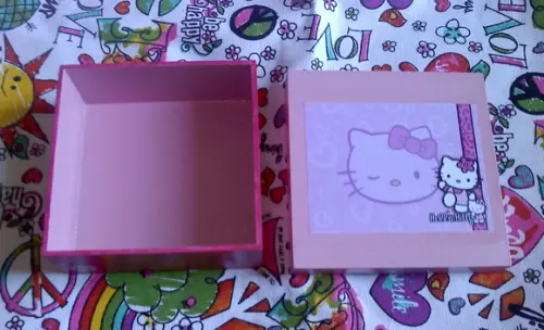 Caixa Porta-jóias Hello Kitty em mdf