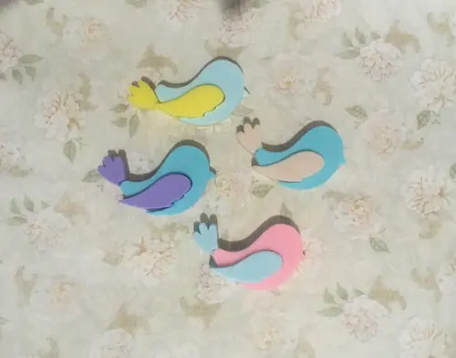 Caixas com Sabonetes Pássaro Flor e Letra ~