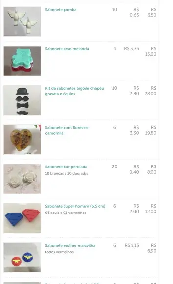 Kit de sabonetes artesanais