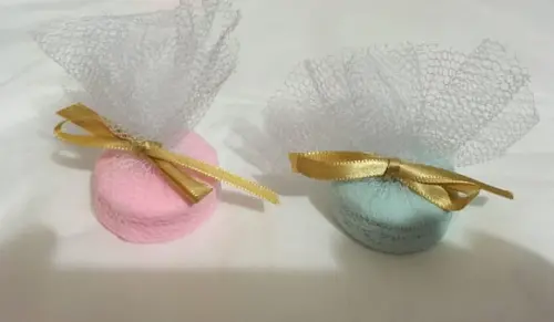 Sabonete 2 Macarons no Tule com Tag