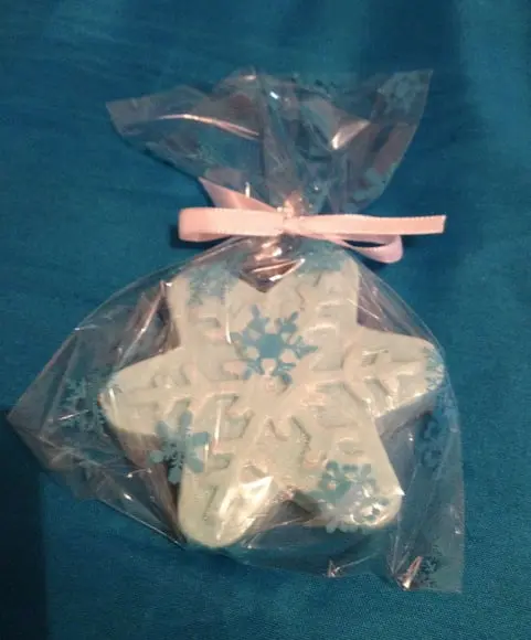 Sabonete Artesanal Flocos de Neve Frozen (7cm) /