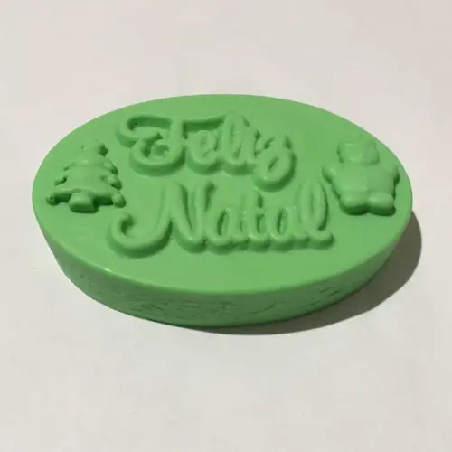 Sabonete Artesanal Feliz Natal Barra ~